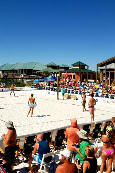 four vs four beach volleyball